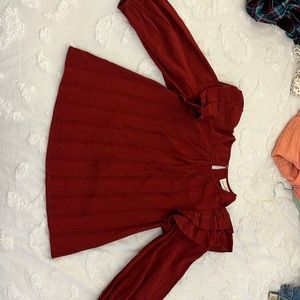 I am listing this maroon colored blouse. Worn zero times but tag is off